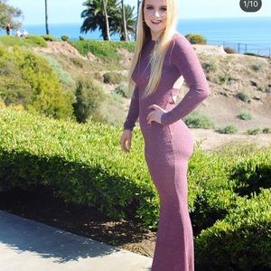 Long purple sparkly prom/formal dress!